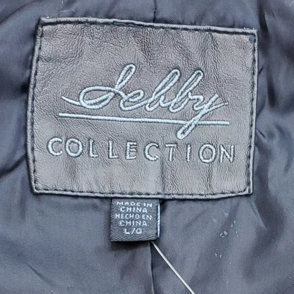 Sebby Collection blue faux leather moto jacket - Picture 13 of 16